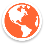 Orange Globe Icon